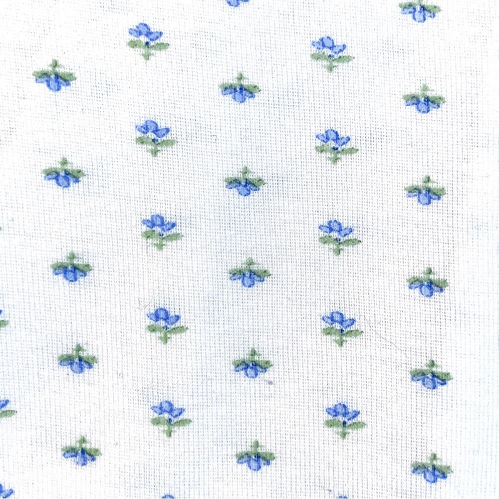 Chaps pajama set, white w/tiny blue flowers, cotton blend knit, feminine & cozy - Picture 14 of 16